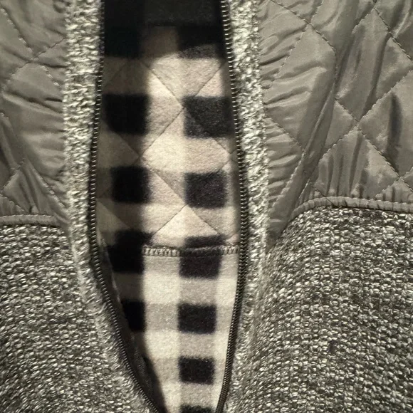Mens Gioberti Gray Full Zip Quilted Sweater Jacket Size L - Picture 11 of 14